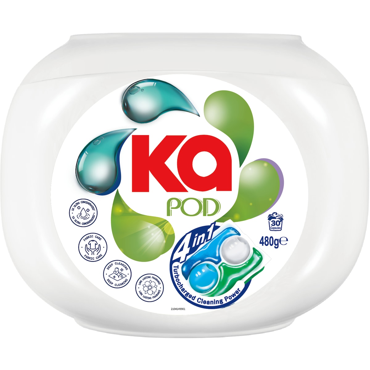 Ka Pod 4 In 1 Antibacterial Laundry Capsules 30 Pack