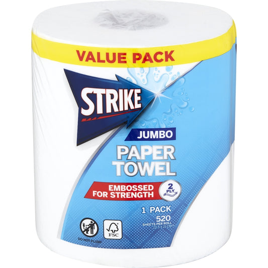 Strike Jumbo Paper Towel 520 Sheets Each