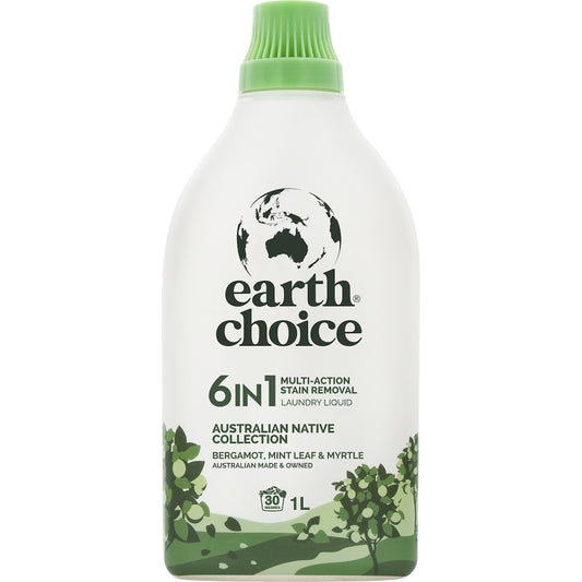 Earth Choice 6 In 1 Multi-action Bergamot, Mint & Myrtle Laundry Liquid 1l