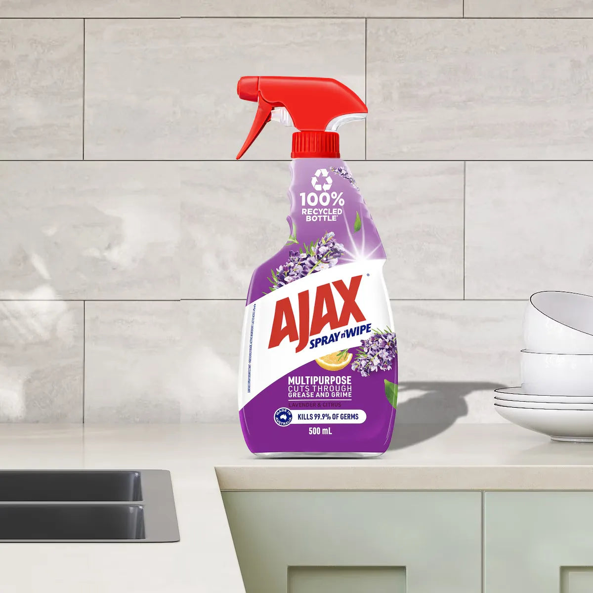 Ajax Spray & Wipe Multipurpose Lavender & Citrus Trigger 500ml