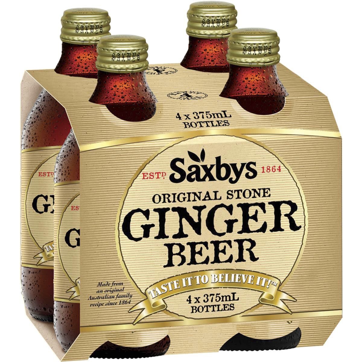 Saxbys Ginger Beer 375ml x4 Pack