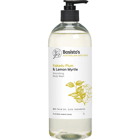 Bosisto's Kakadu Plum & Lemon Myrtle Nourishing Body Wash 1l