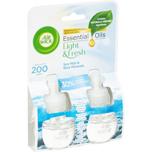 Air Wick Essential Oils Sea Mist Plug-in Diffuser Refill 2 Pack