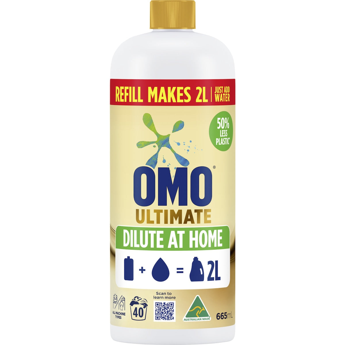 Omo Ultimate Dilute At Home Laundry Liquid 665ml