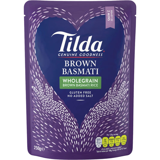 Tilda Microwave Steamed Brown Basmati Rice 250g