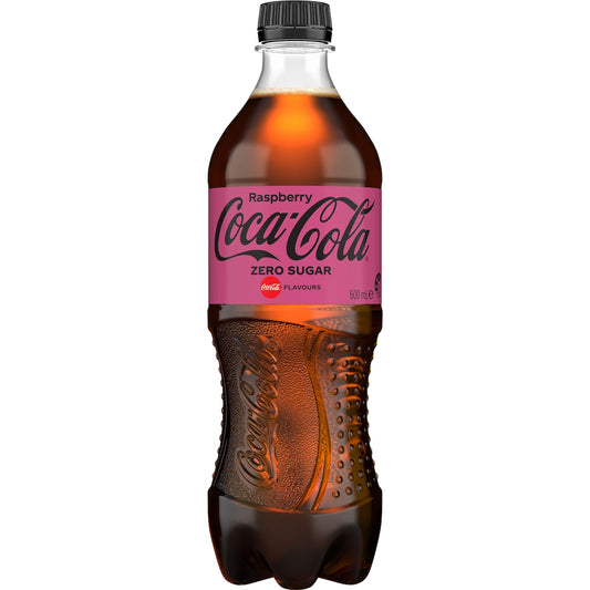 Coca - Cola Raspberry Zero Sugar Soft Drink Bottle 600ml