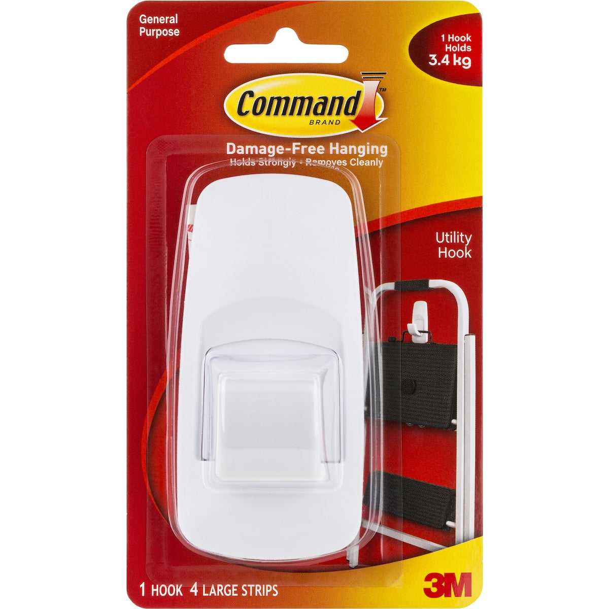 3m Command Jumbo Hook White Each