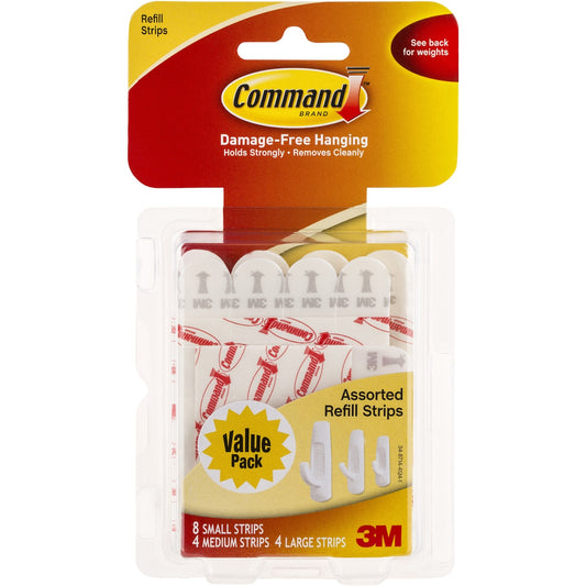 3m Command Assorted Replacement Strips Refill Strips Each