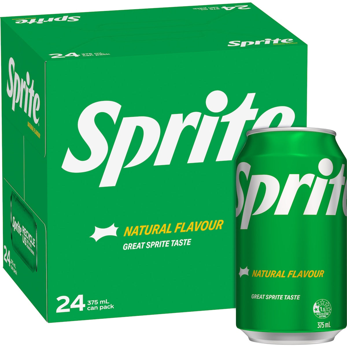 Sprite Lemonade Soft Drink Cans 375ml x24 Pack