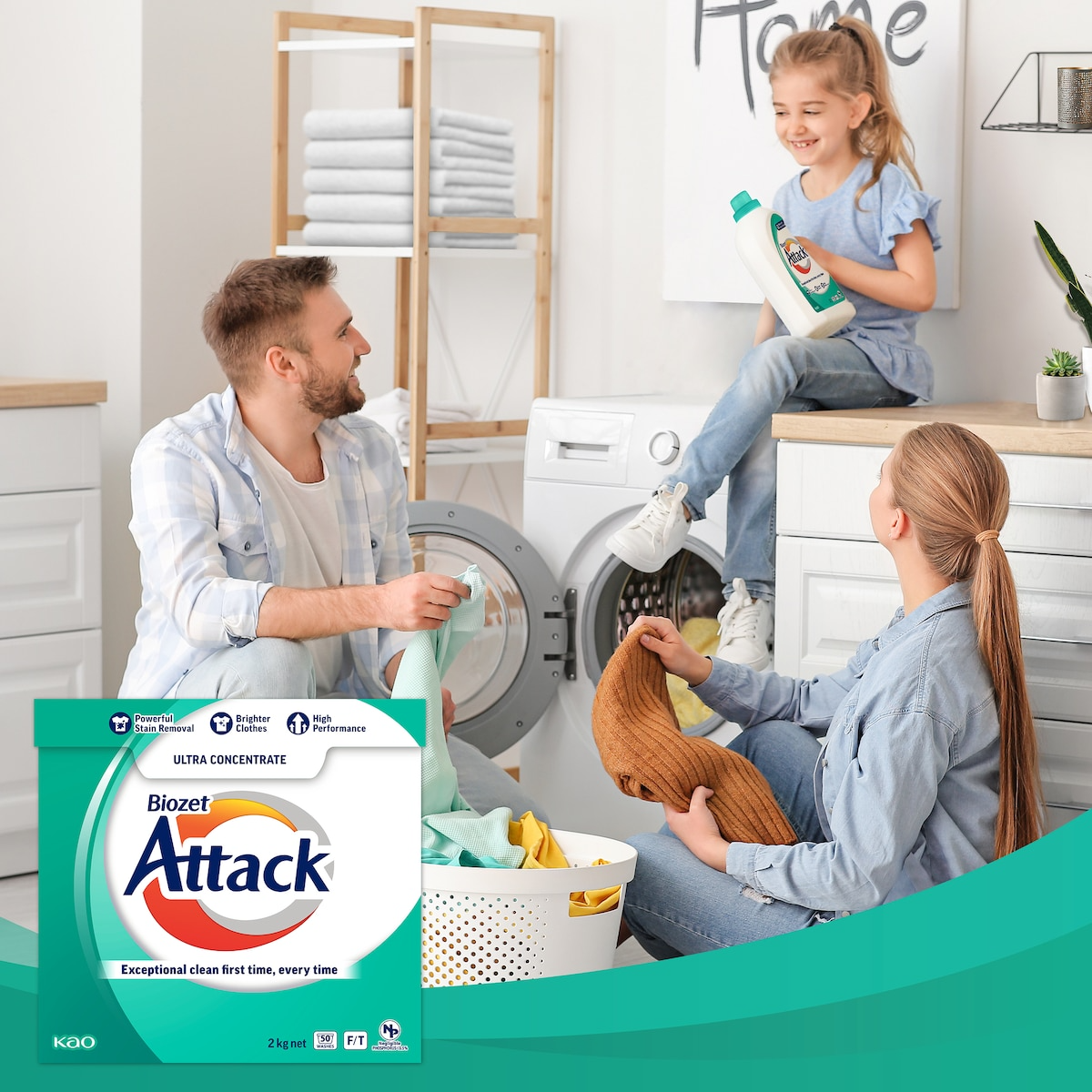 Biozet Attack Front & Top Loader Laundry Powder 2kg