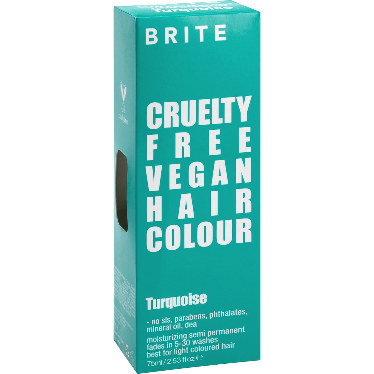 Brite Organix Semi Permanent Hair Colour Turquoise 75ml