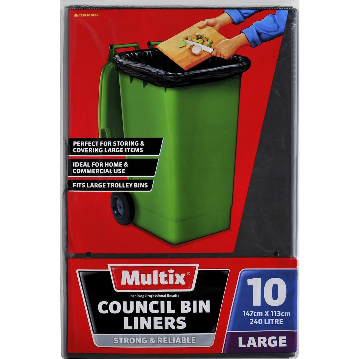 Multix Council Liner Garbage Bags 10 Pack