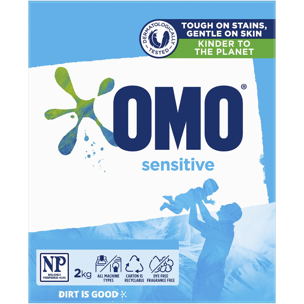 Omo Sensitive Washing Powder Front & Top Loader 2kg