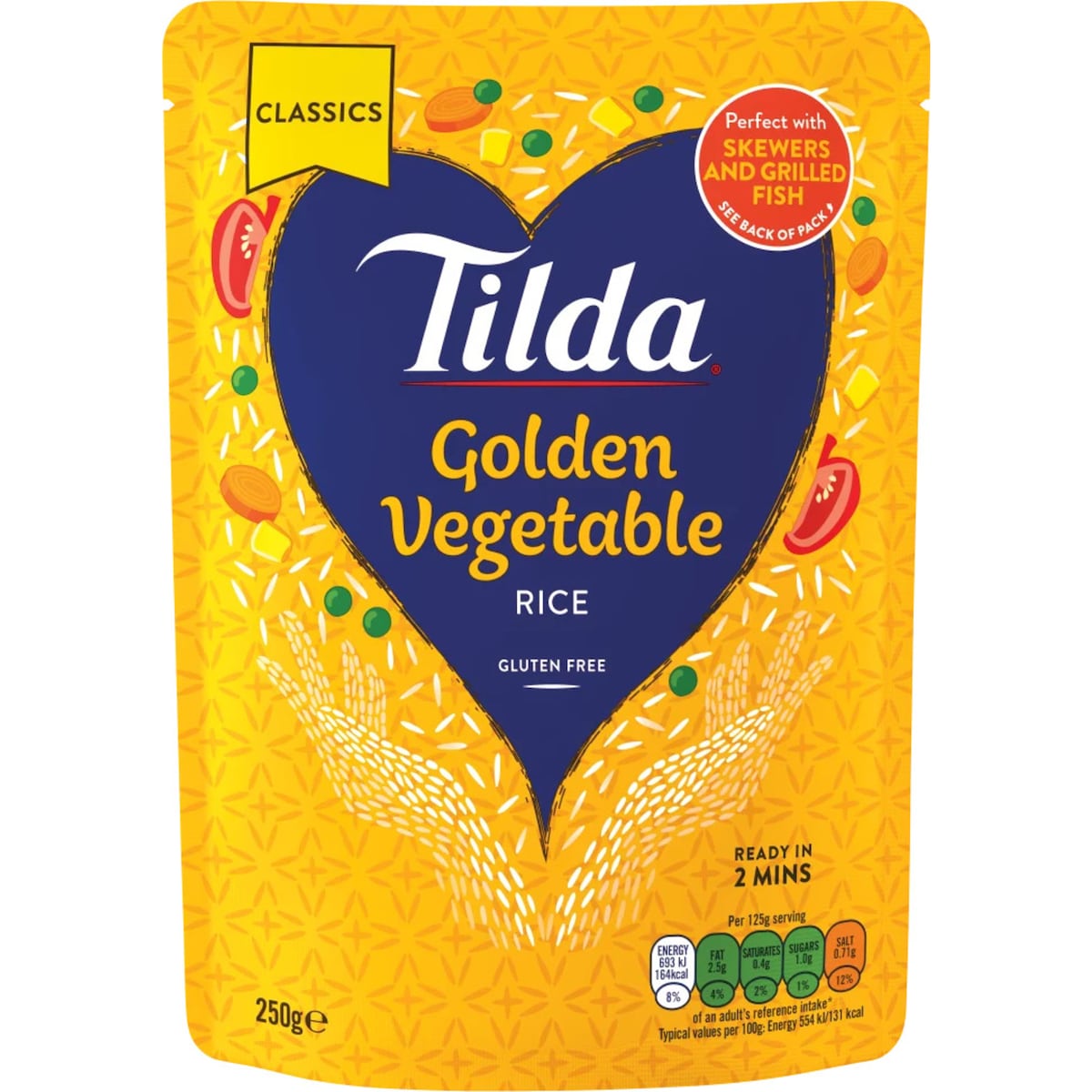 Tilda Microwave Golden Vegetable Rice 250g