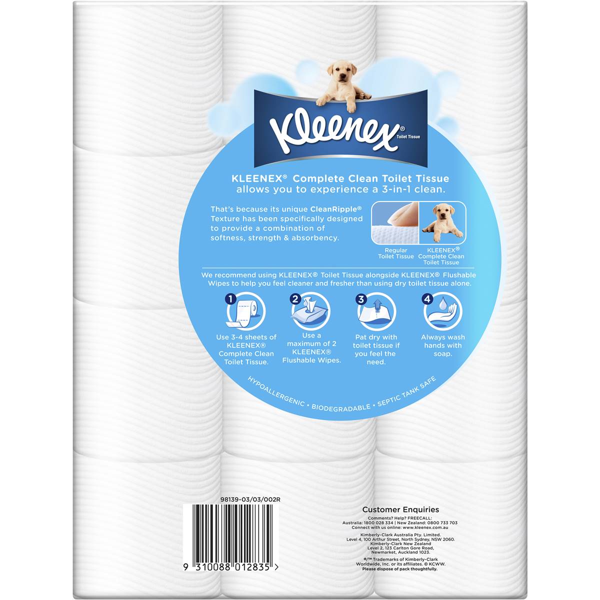 Kleenex Complete Clean Toilet Paper 24 Pack