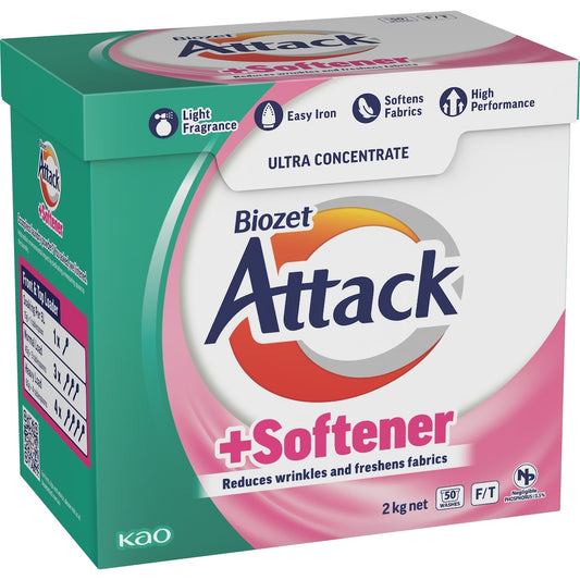 Biozet Attack Laundry Powder With Softener 2kg