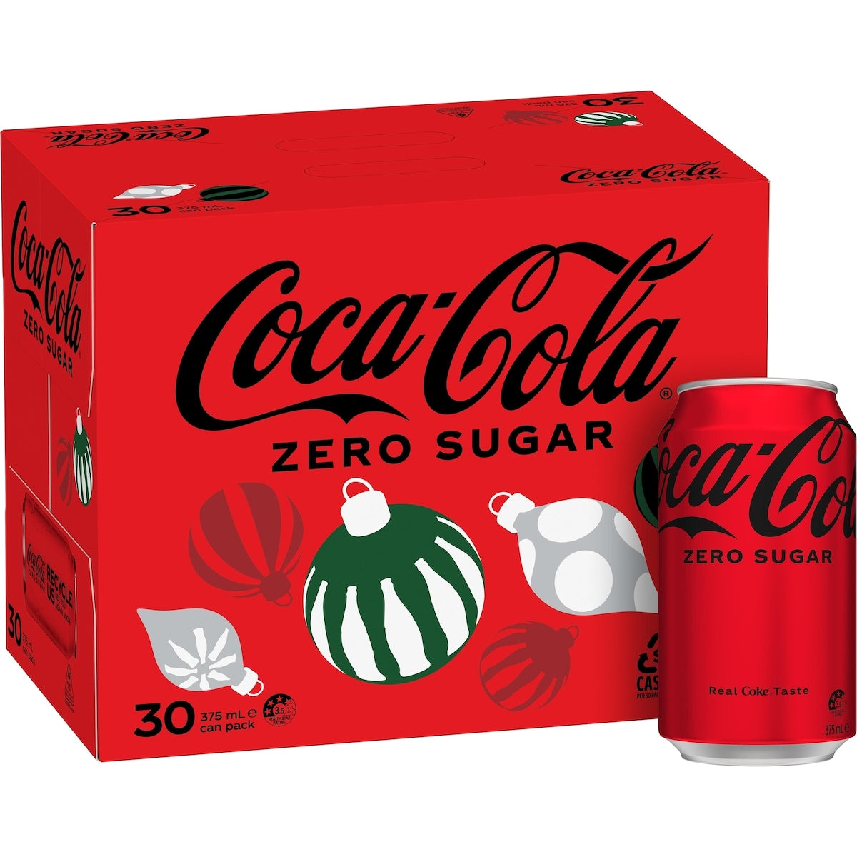 Coca - Cola Zero Sugar Soft Drink Multipack Cans 30 X 375ml