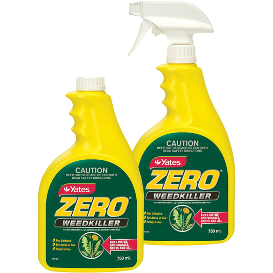 Yates Zero Weedkiller Broadleaf Weeds Spray Twin Pack 750ml X2 Pack