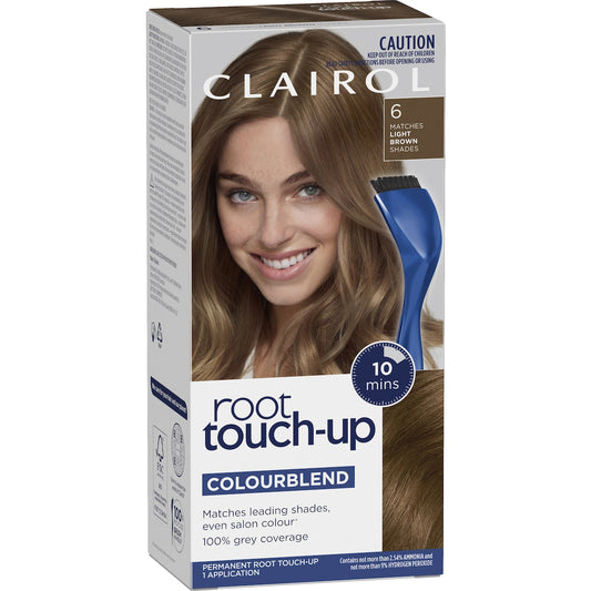 Clairol Root Touch Up Permanent 6 Light Brown Hair Colour Each