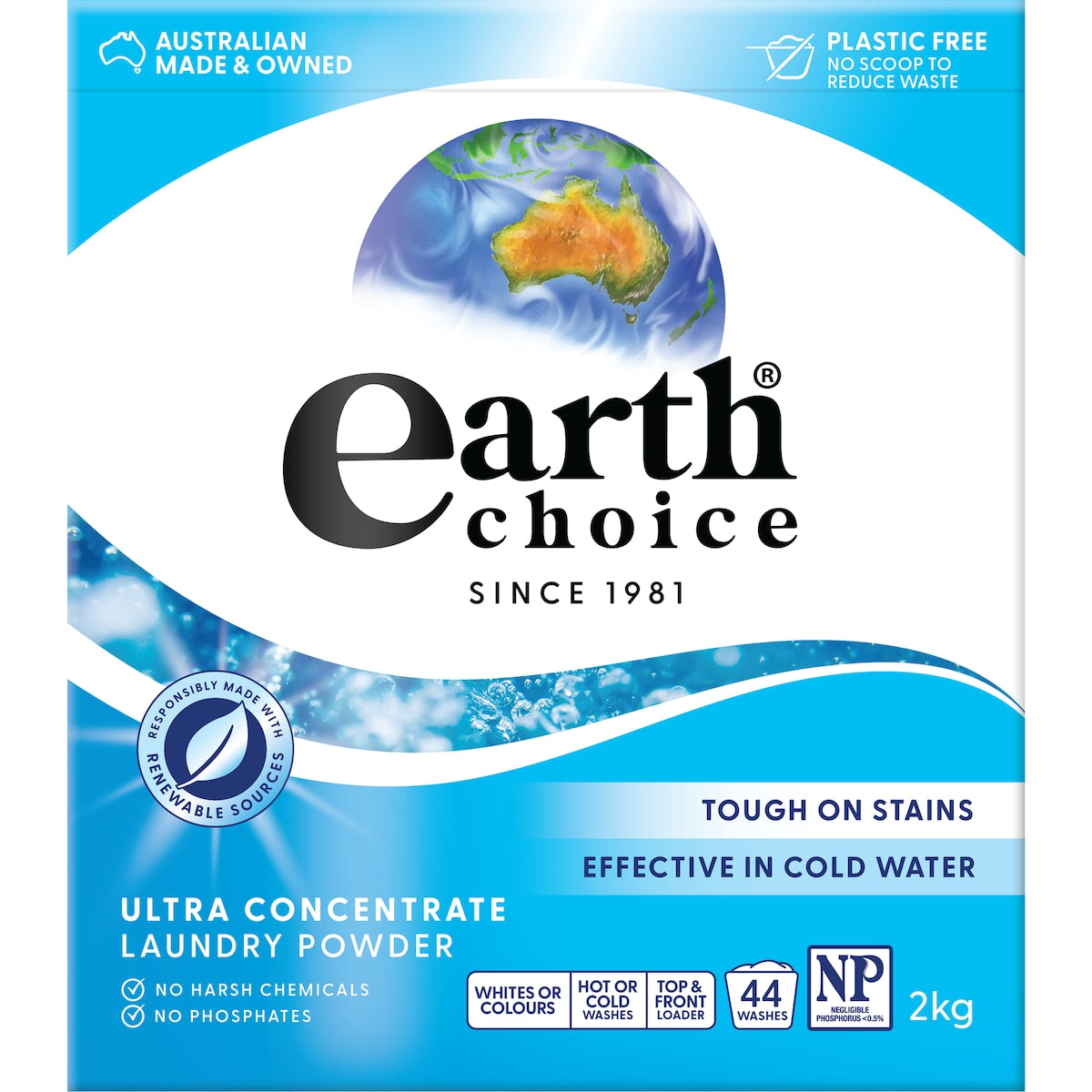 Earth Choice Front Loader Laundry Powder 2kg