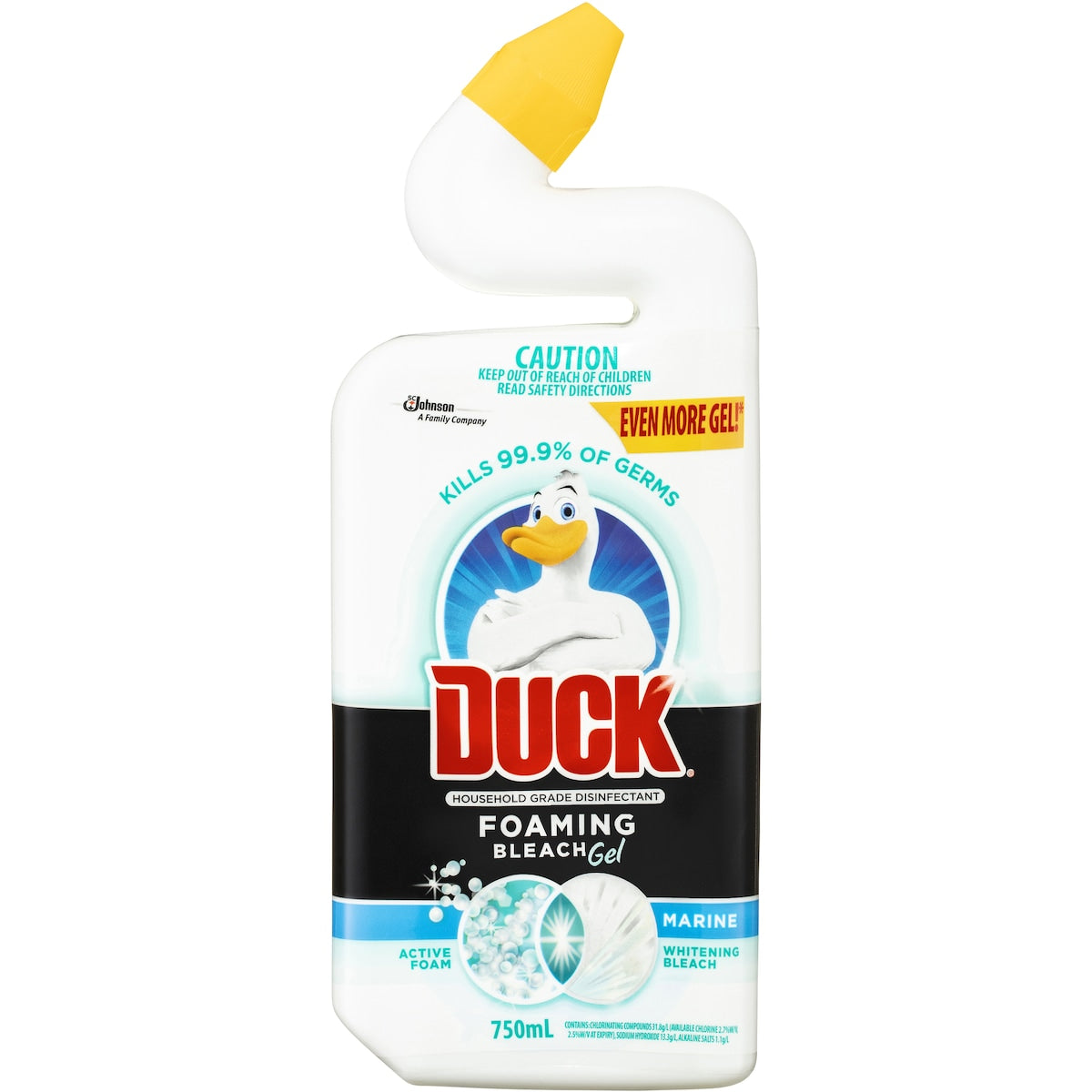 Duck Foaming Bleach Gel Toilet Cleaner Marine 750ml