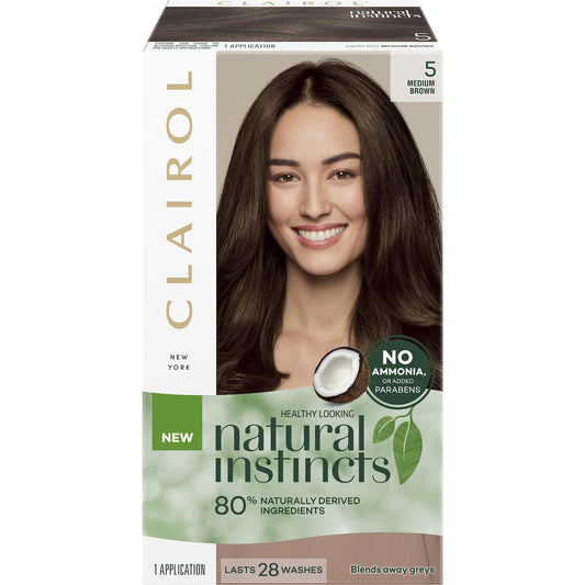 Clairol Natural Instincts Hair Colour 5 Medium Brown Semi Permanent Each