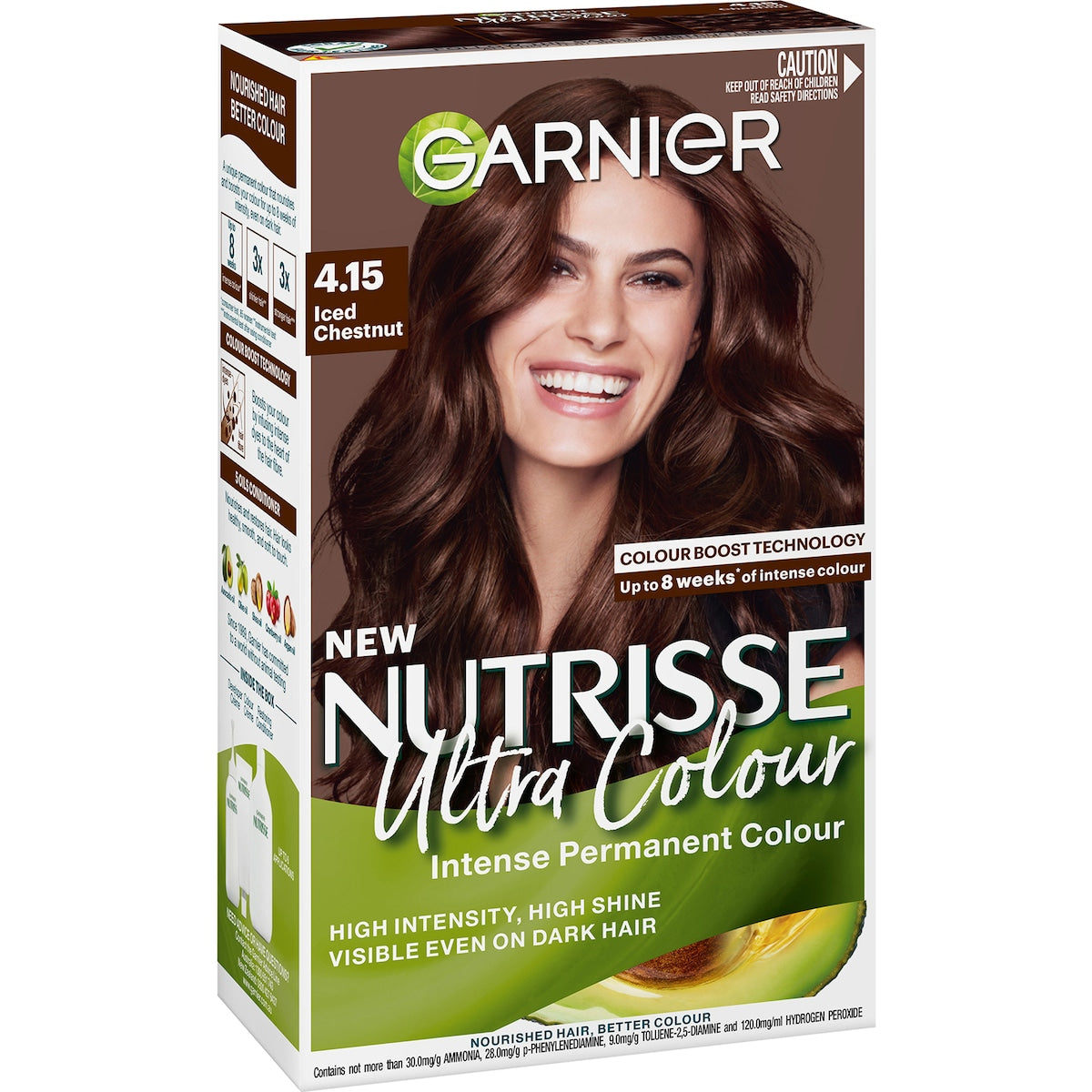 Garnier Nutrisse Hair Colour 4.15 Iced Chestnut Each