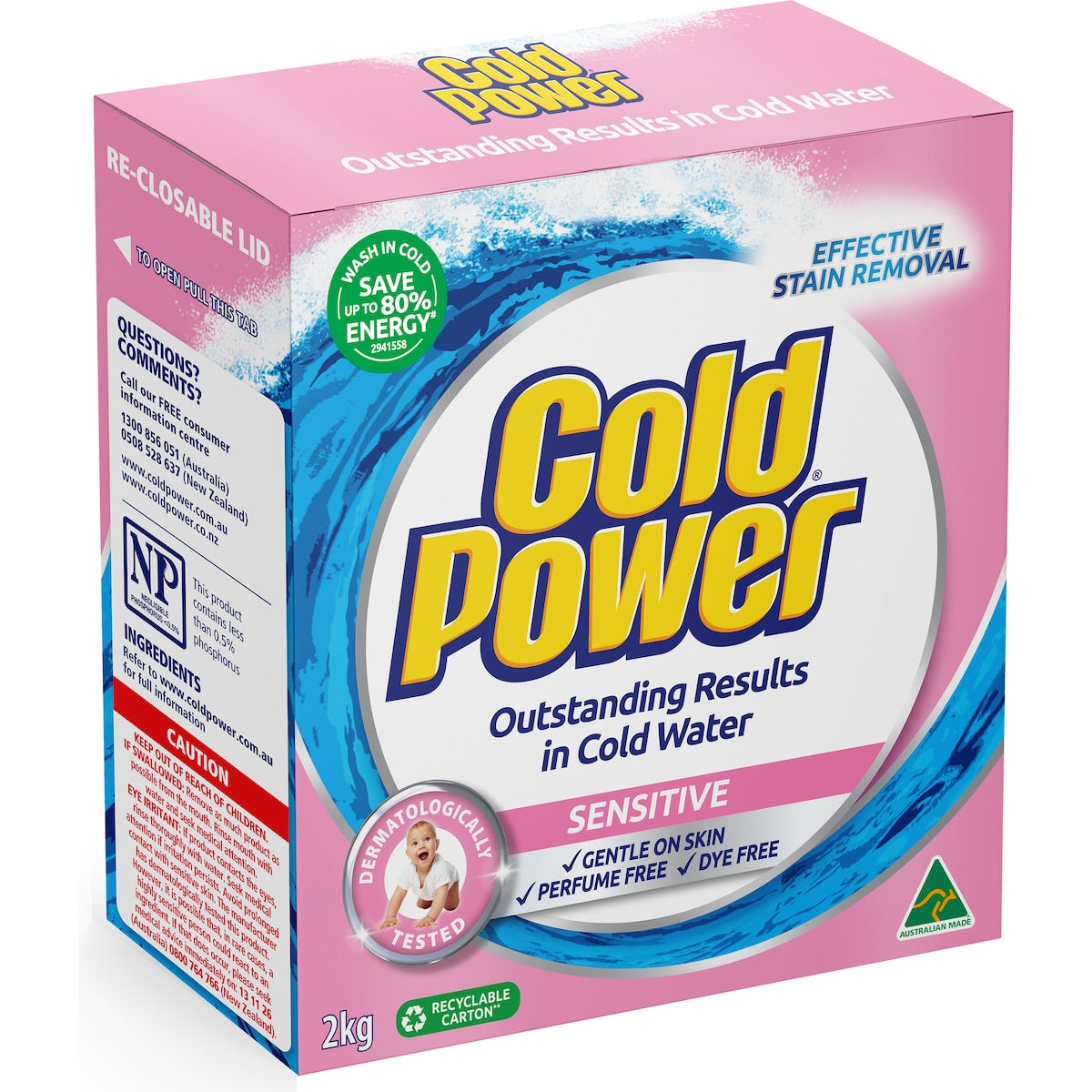 Cold Power Sensitive Laundry Washing Powder Detergent 2kg