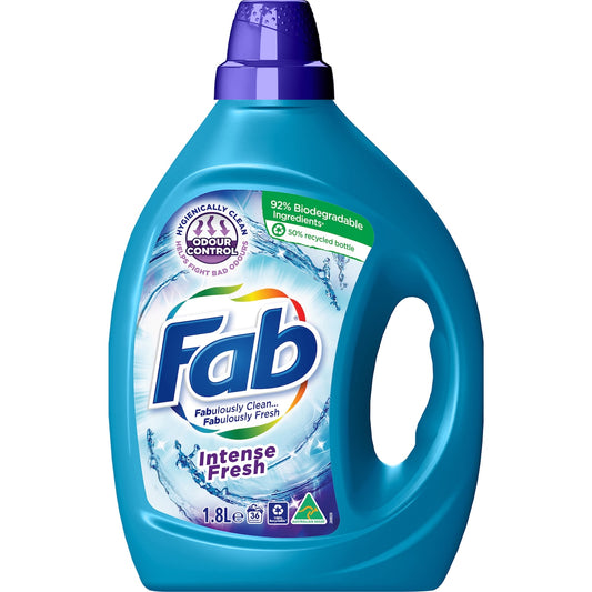 Fab Laundry Liquid Intense Fresh Odour Control 1.8l