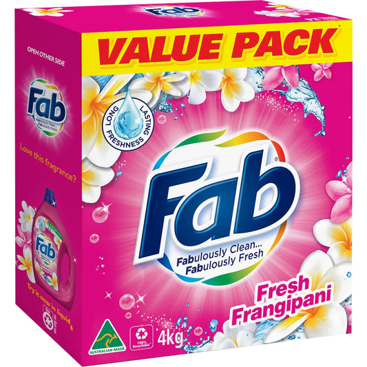 Fab Laundry Washing Powder Fresh Frangipani 4kg