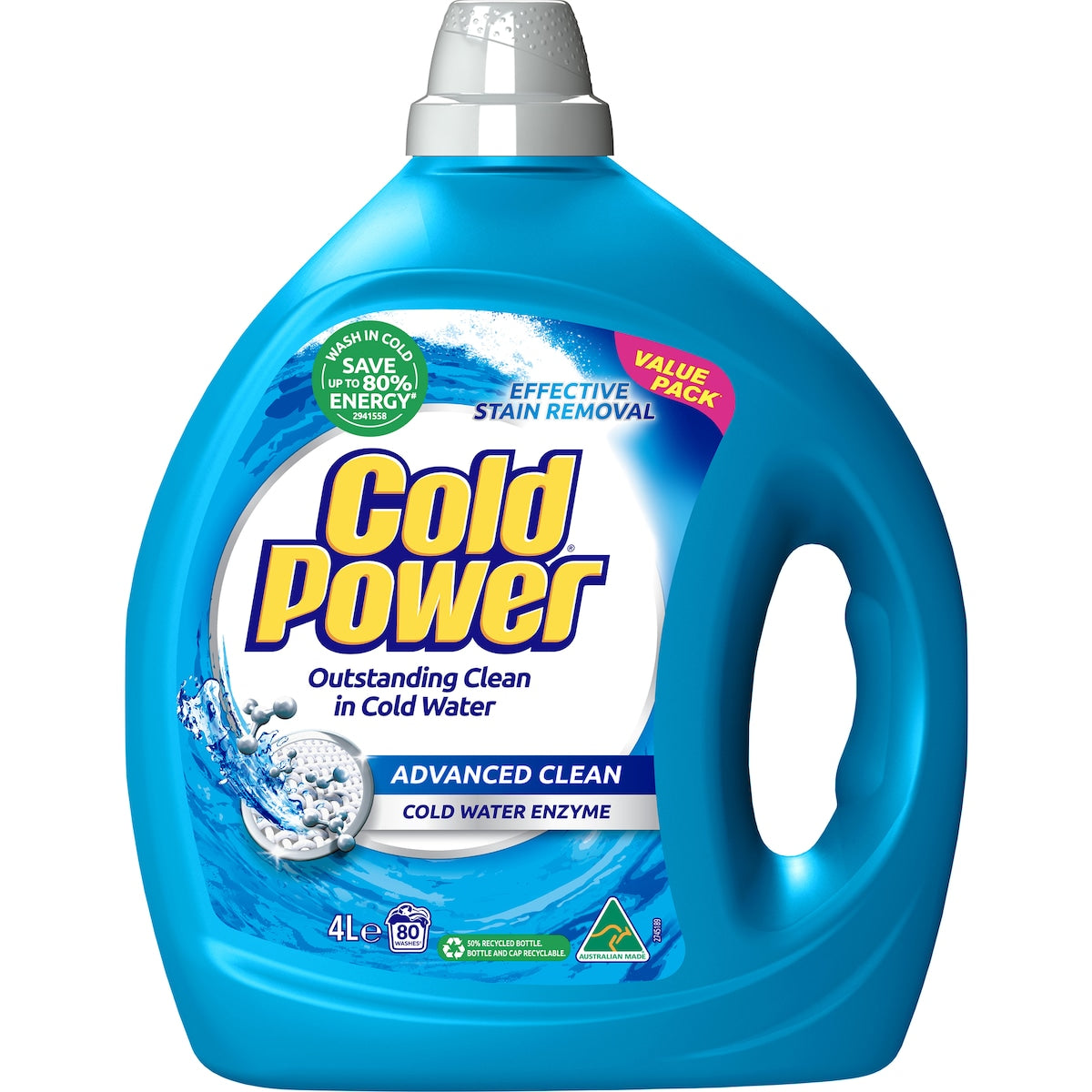 Cold Power Advanced Clean Laundry Liquid Washing Detergent 4l