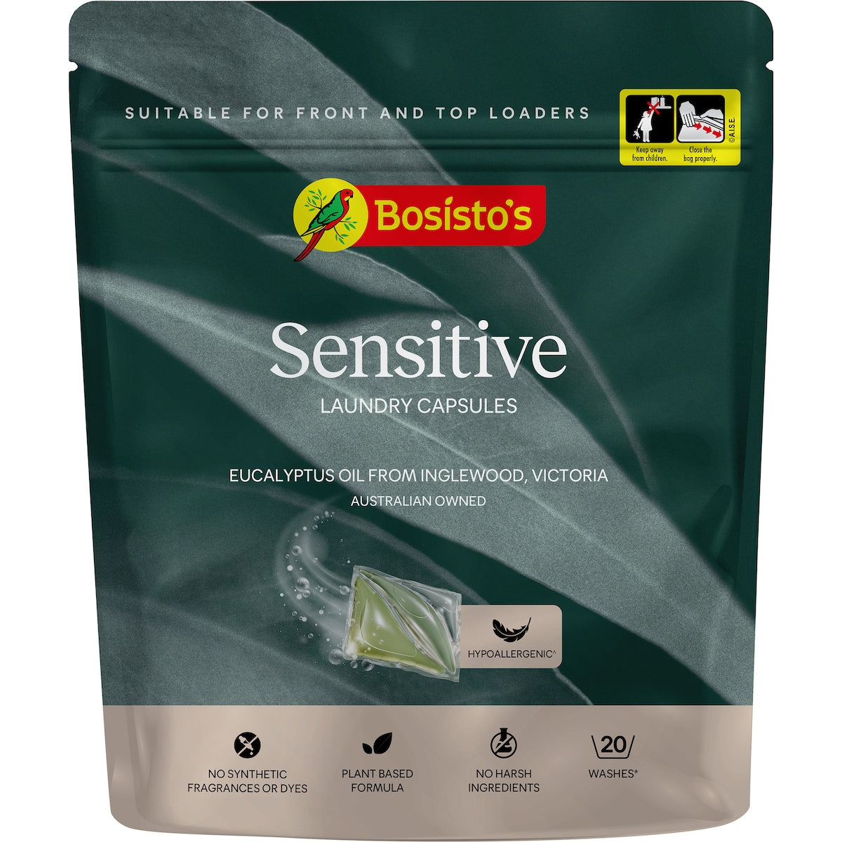 Bosistos Sensitive Laundry Capsules 20 Pack