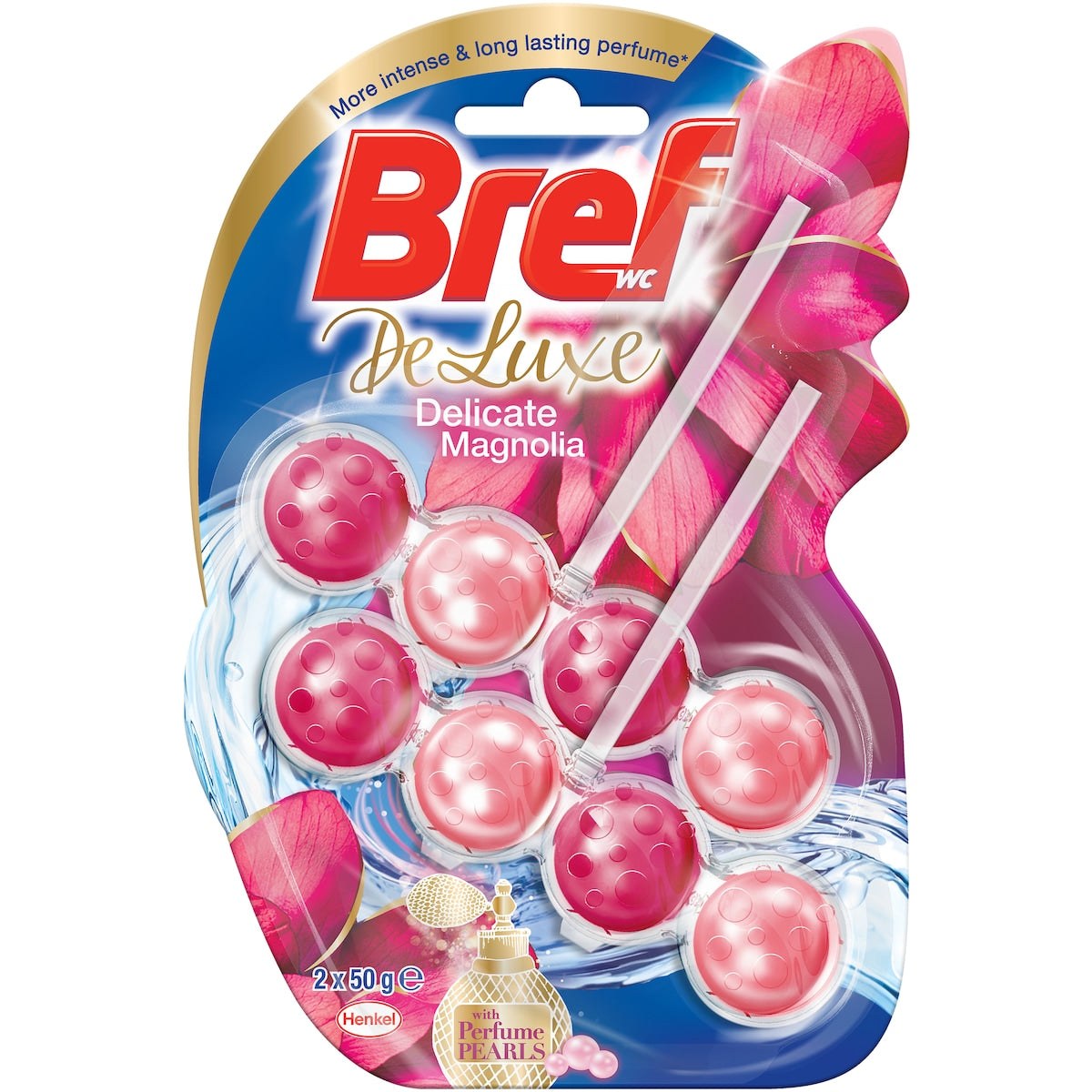 Bref Deluxe Delicate Magnolia Toilet Cleaner Block 50g X 2 Pack