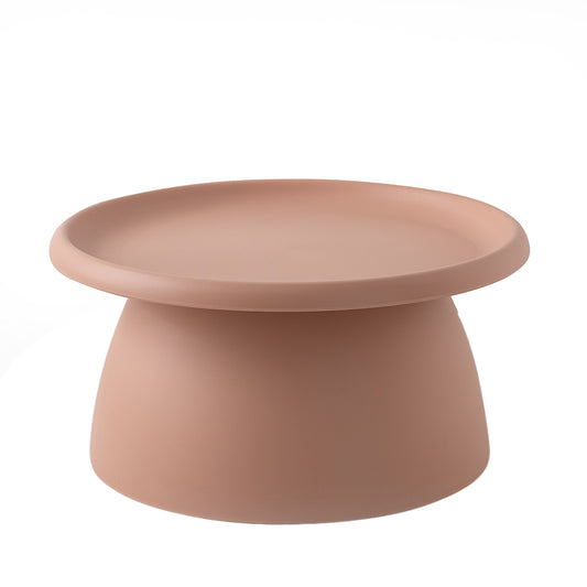 Artiss Coffee Table Round 71CM Plastic Pink