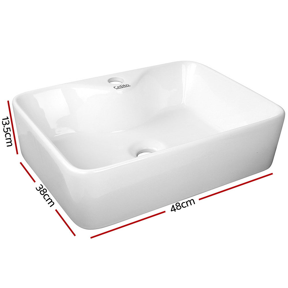 Cefito Bathroom Basin Ceramic Vanity Sink Hand Wash Bowl 48x38cm