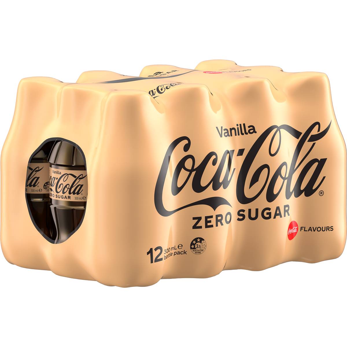 Coca - Cola Vanilla Zero Sugar Soft Drink Mini Bottles 12 X 300ml