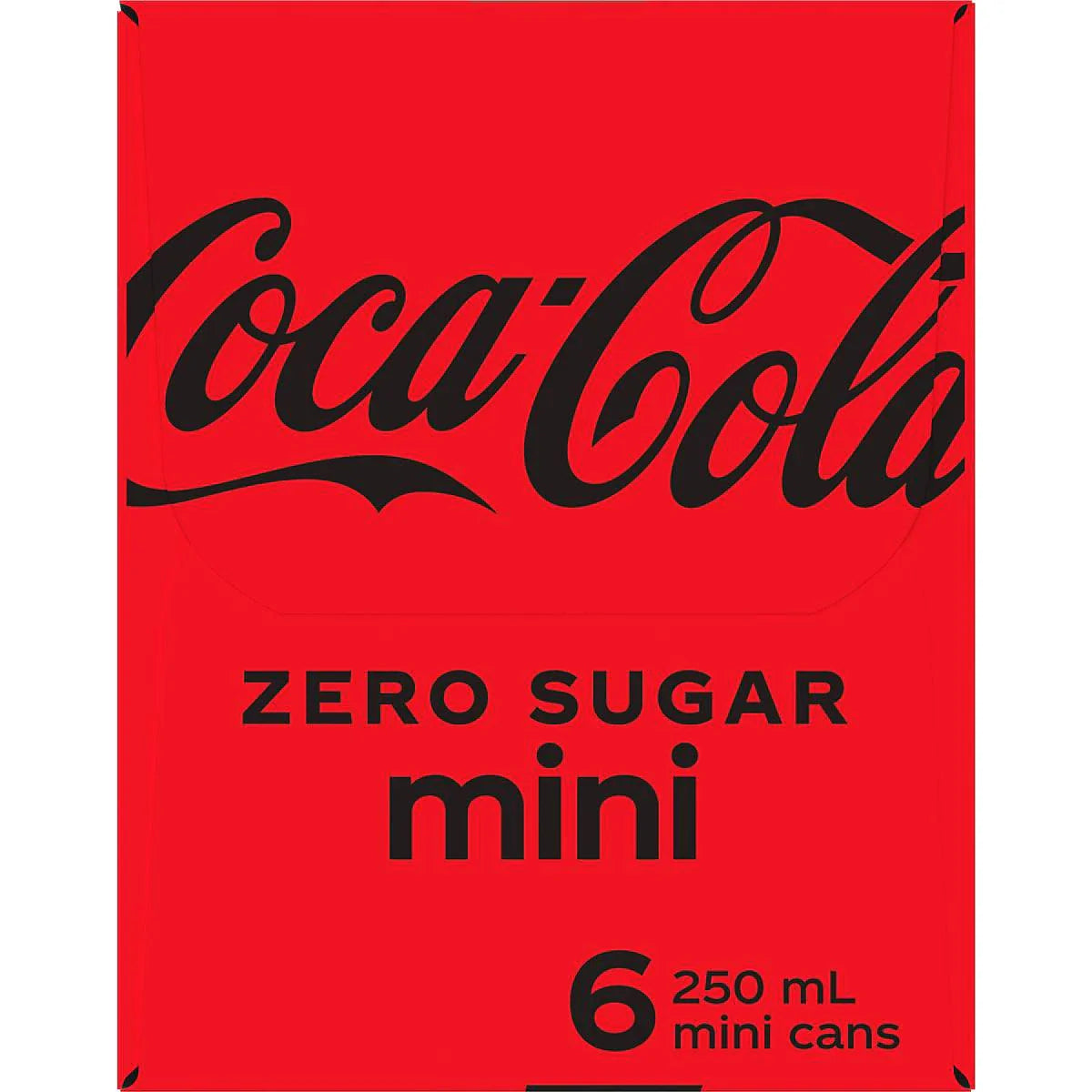 Coca - Cola Zero Sugar Soft Drink Mini Cans 6 X 250ml