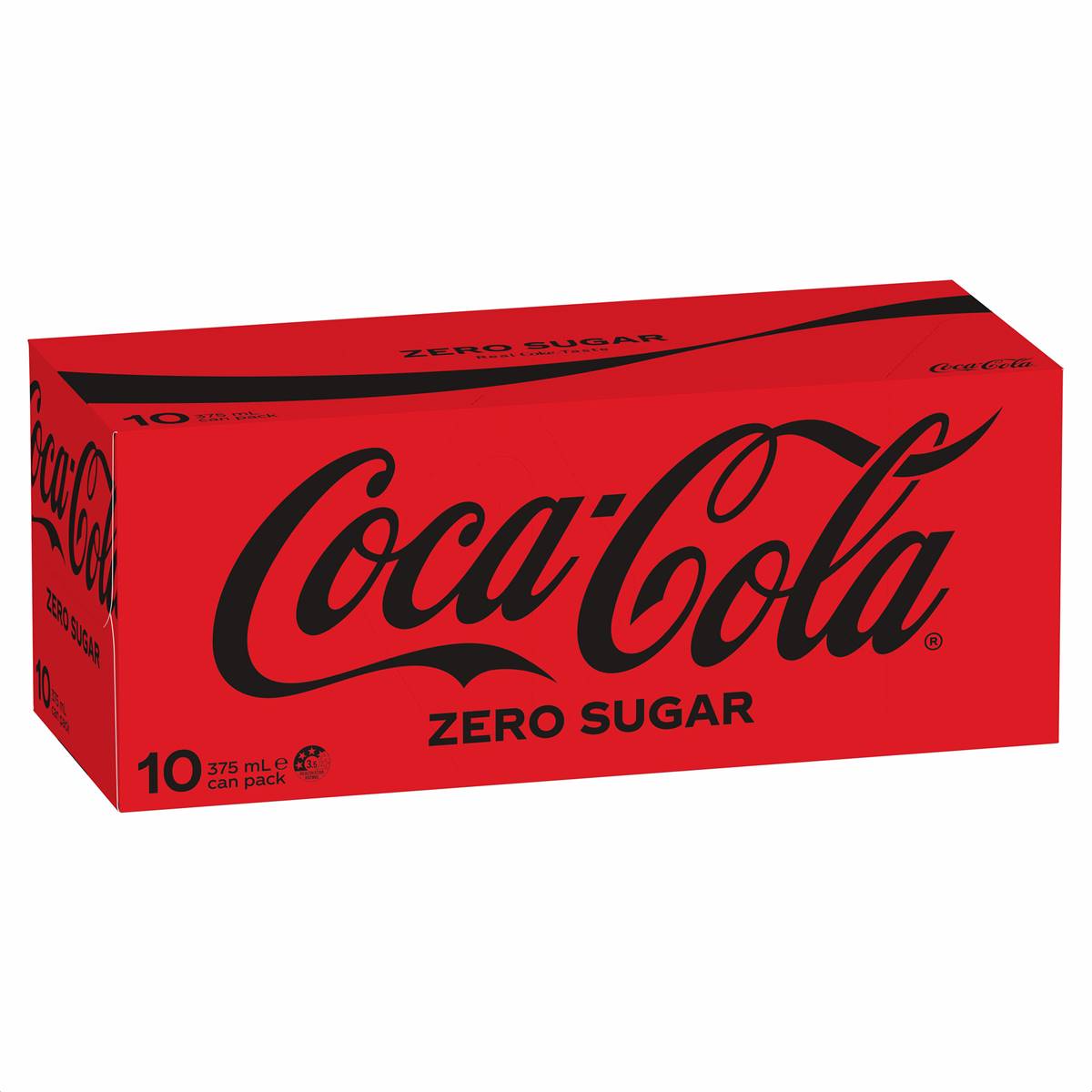 Coca - Cola Zero Sugar Soft Drink Multipack Cans 10 X 375ml