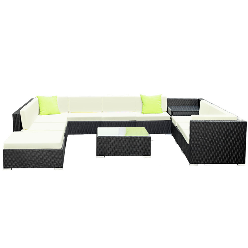 Gardeon 12PC Outdoor Furniture Sofa Set Wicker Garden Patio Lounge