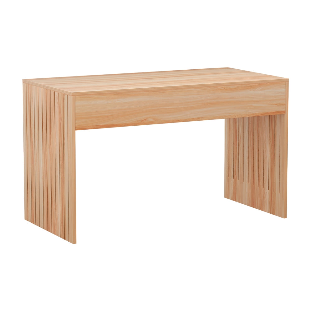 Artiss Coffee Table Rectangle Fluted Side 100CM