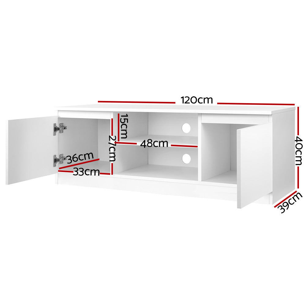 Artiss TV Cabinet Entertainment Unit 120cm White Anita