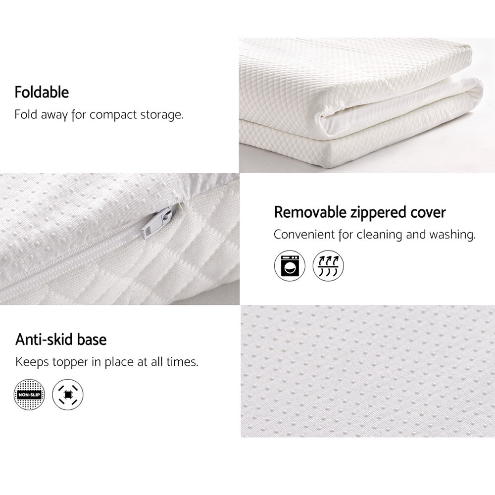 Giselle Bedding Memory Foam Mattress Topper 8cm Single