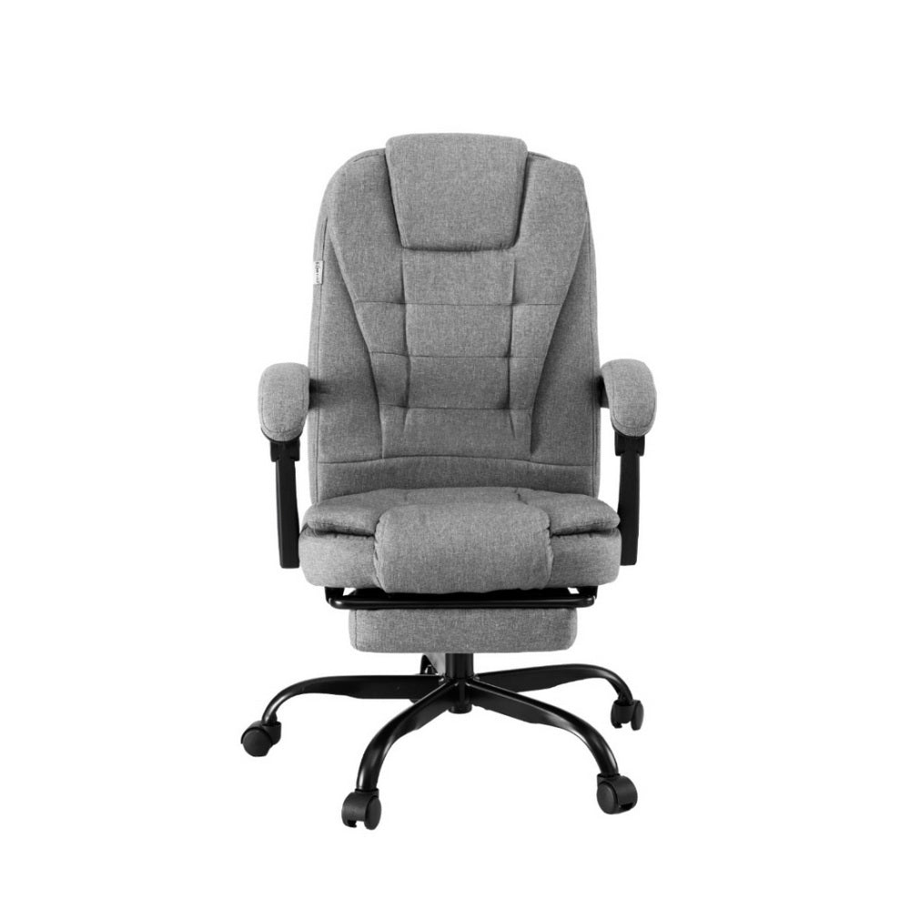 Artiss Office Chair Executive Fabric Seat Racing Computer Desk Chairs Footrest