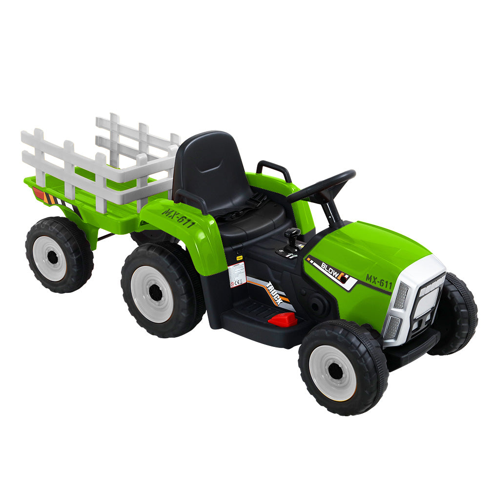 Rigo Kids Electric Ride On Car Tractor Toy Cars 12V Green