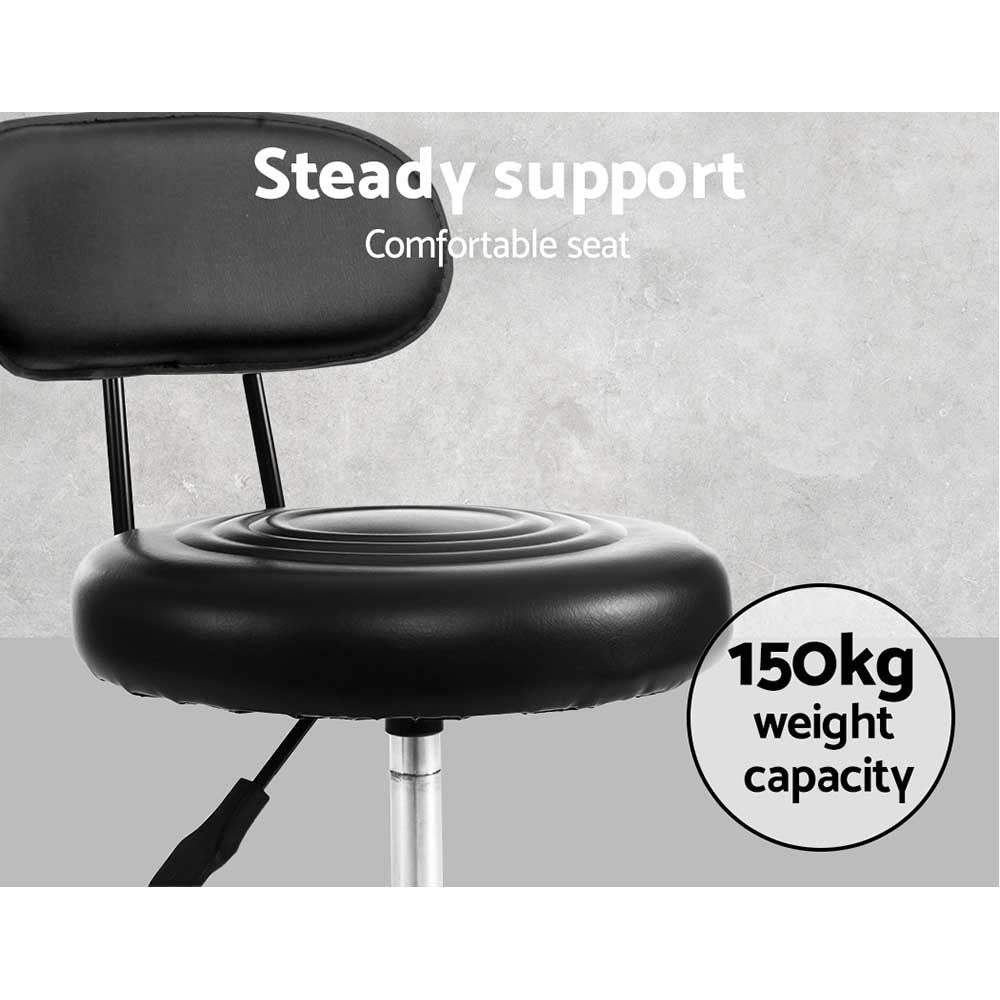 Artiss Salon Stool Swivel Chair Backrest