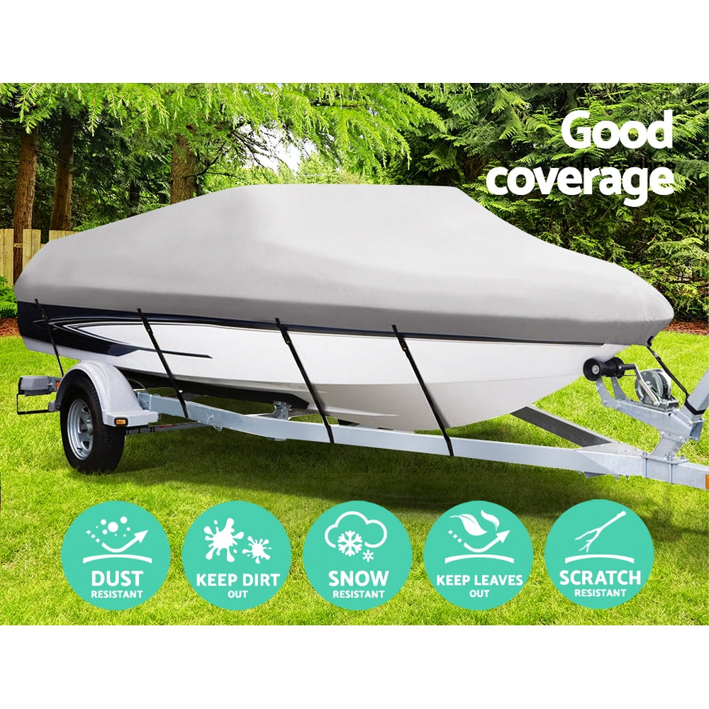 Seamanship 16-18.5ft Trailerable Boat Cover – Marine Grade 600D Waterproof Protection