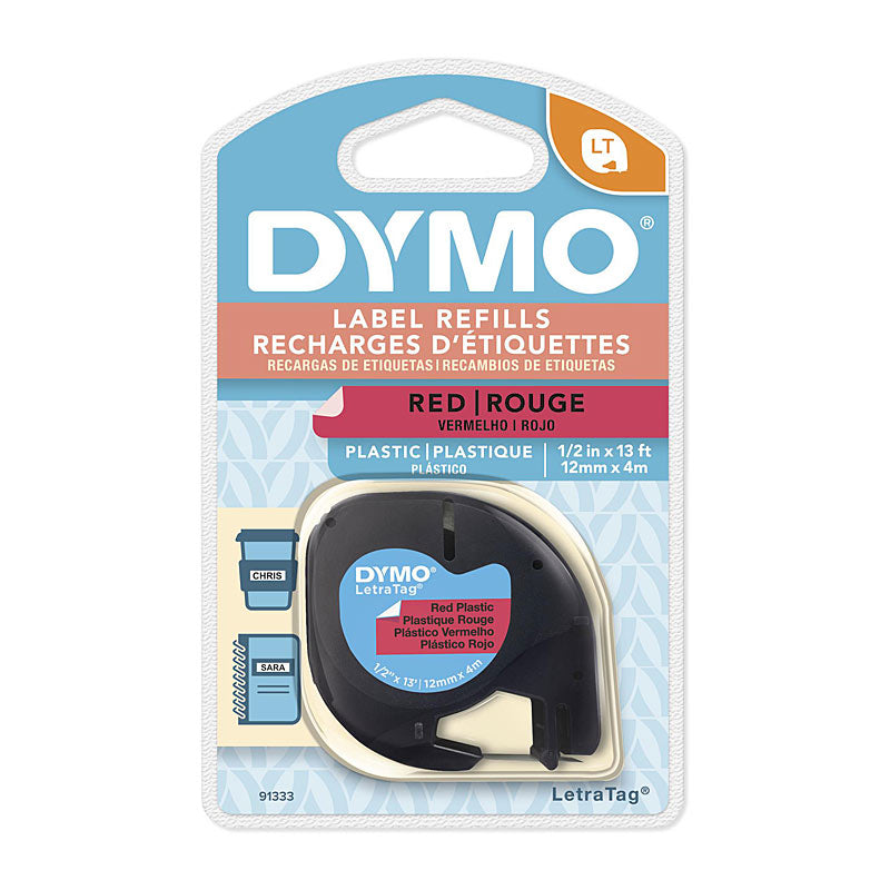 DYMO Light Plastic 12mm x 4m Red