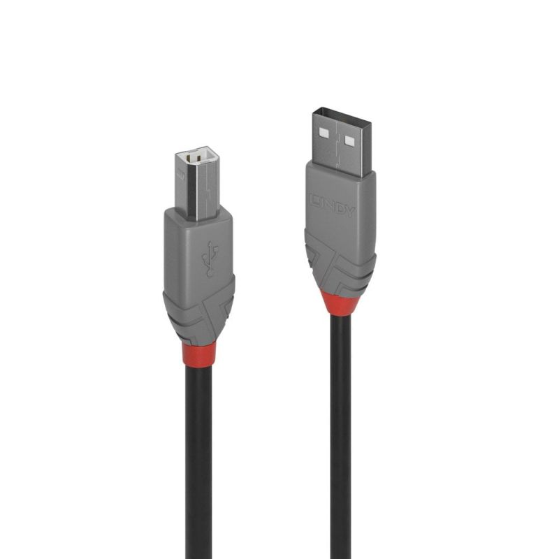 LINDY 3m USB2 A-B Cable Anthra Line