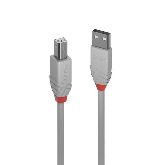 LINDY .5m USB2 A-B Cable Grey