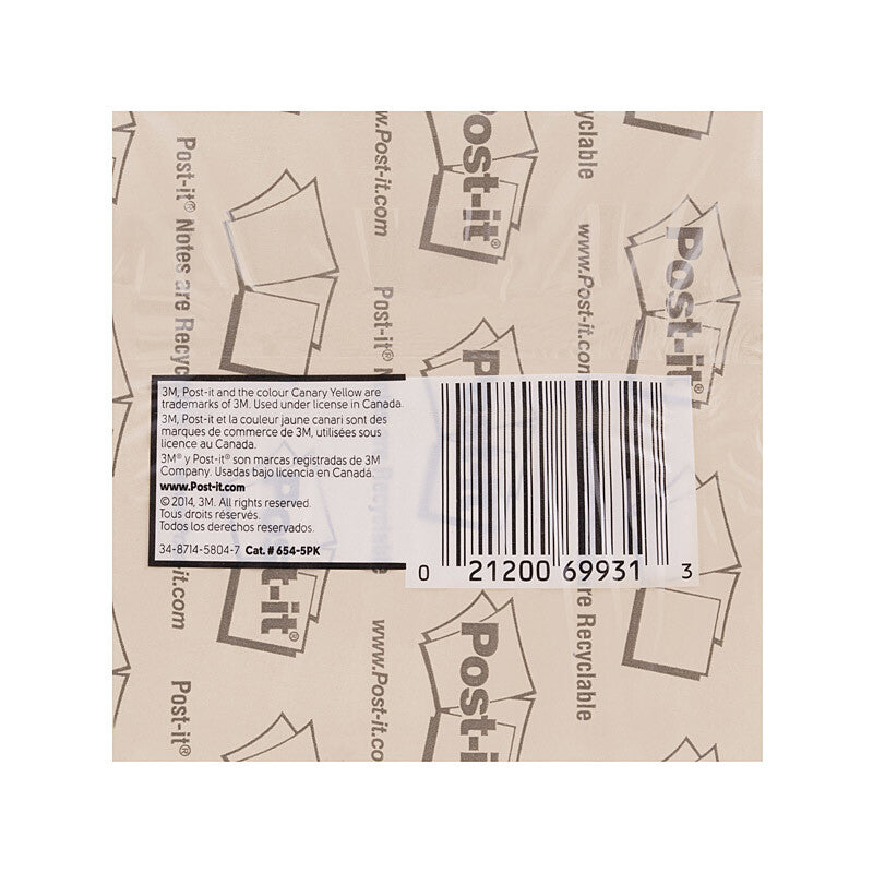 POST-IT 654-5Pack of Cape Town Collection 73X73 Pack of 5